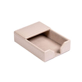 White Latte Bonded Leather Memo Holder